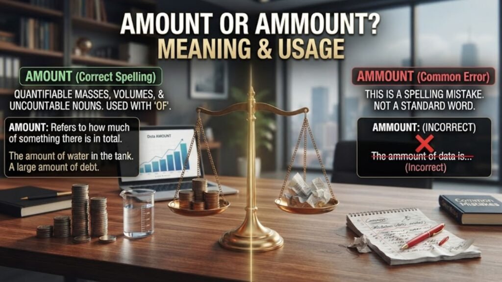 Ammount or Amount meaning
