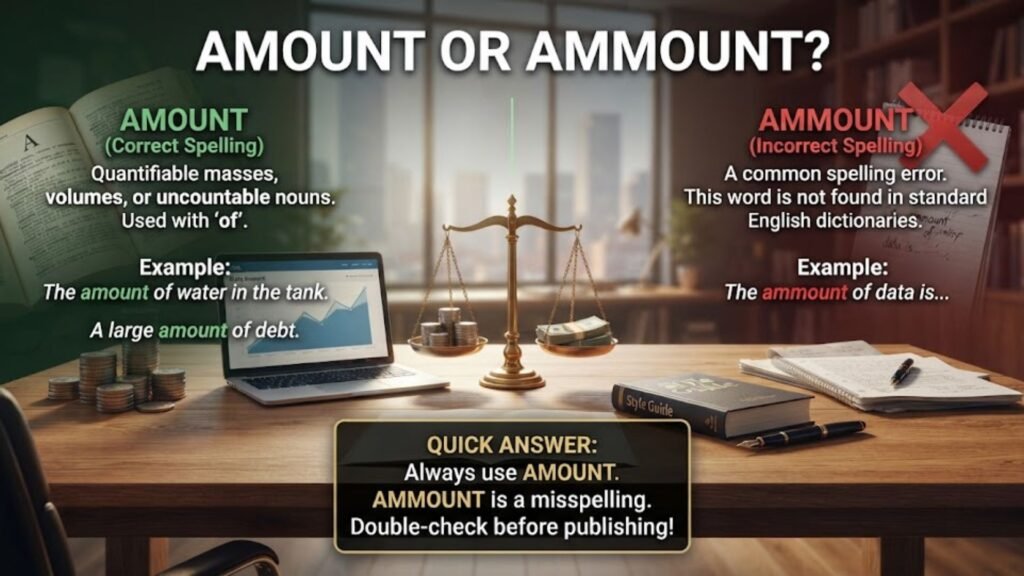Amount or Ammount – Quick Answer