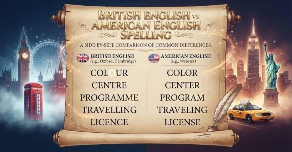 British English vs American English Spelling
