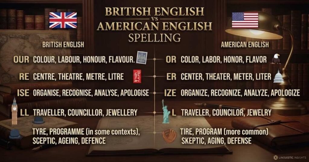 British English vs American English Spelling