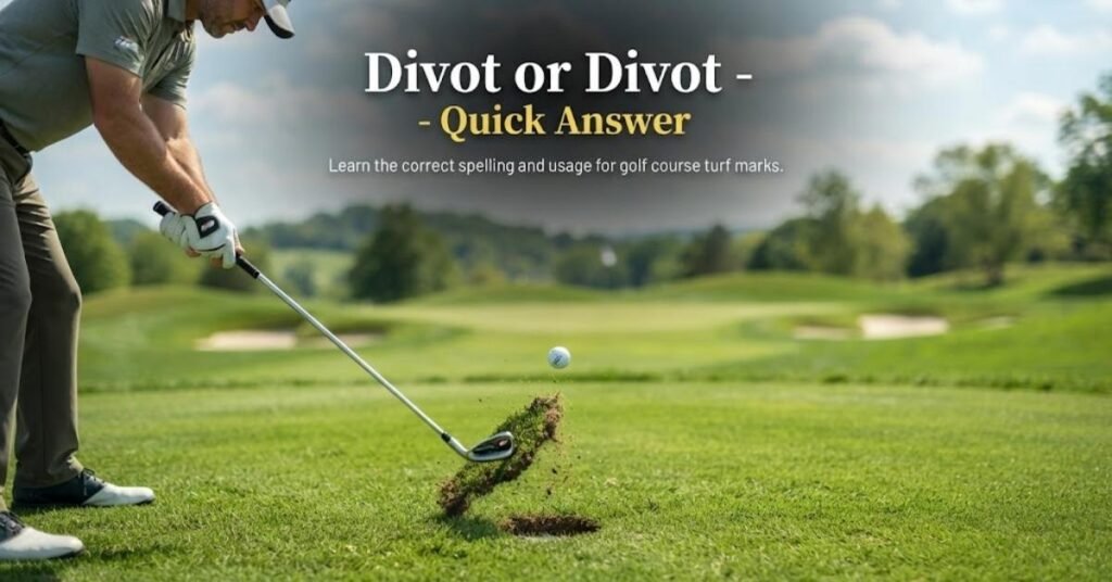 Divet or Divot – Quick Answer