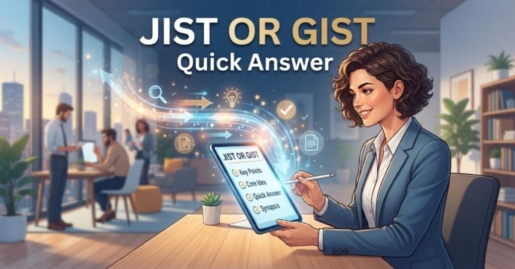 Jist or Gist – Quick Answer