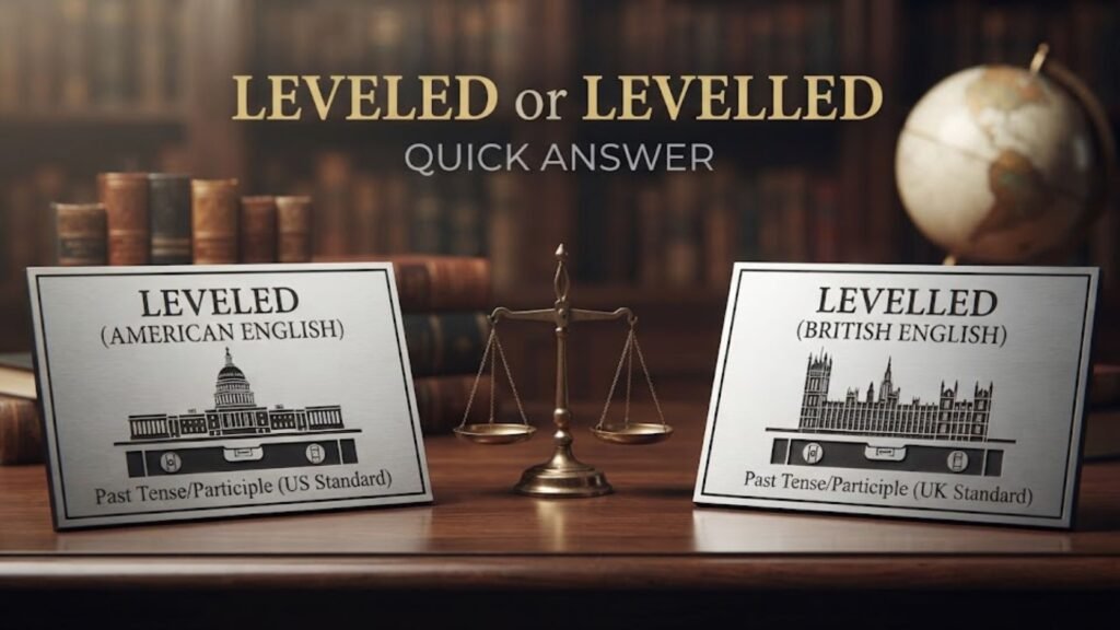 Leveled or Levelled – Quick Answer