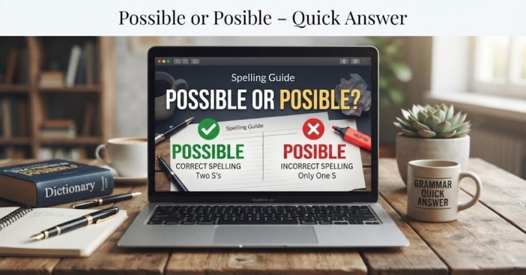 Possible or Posible – Quick Answer