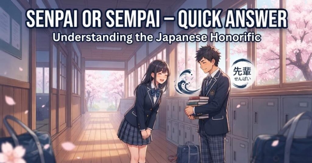 Sempai or Senpai – Quick Answer